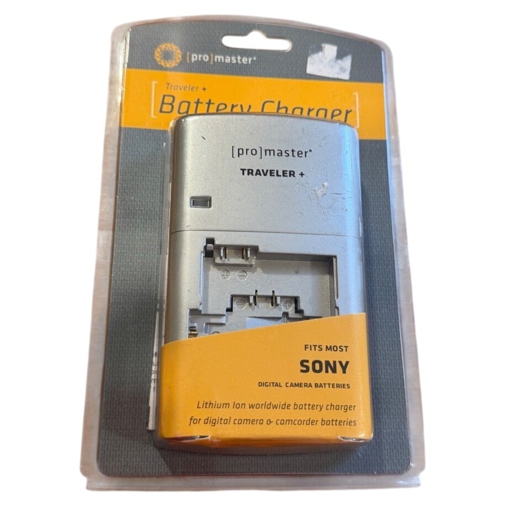 ProMaster Traveler+ Battery Charger Sony Lithium Ion Silver Rapid USB Port 3056